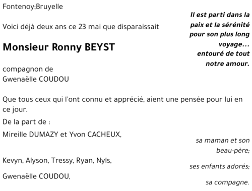 Ronny BEYST