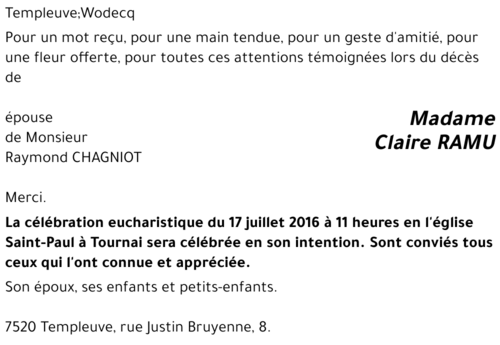 Claire RAMU