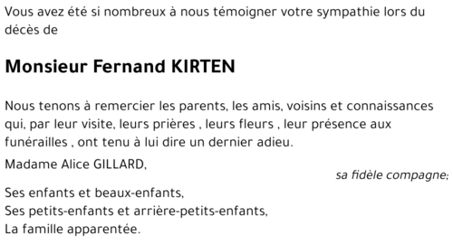 Fernand KIRTEN