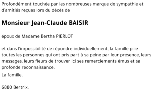 Jean-Claude BAISIR