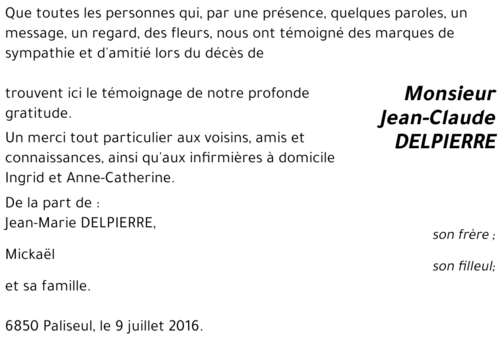 Jean-Claude DELPIERRE