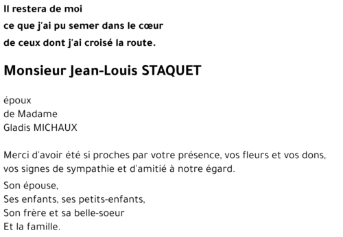 Jean-Louis STAQUET