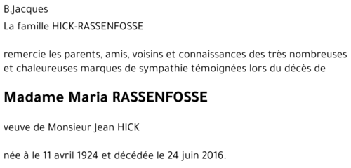 Maria RASSENFOSSE