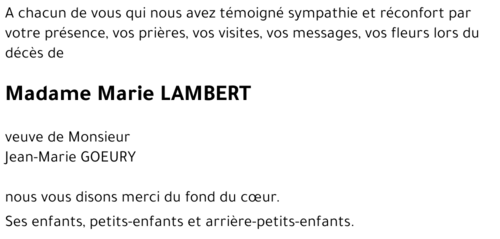 Marie LAMBERT 