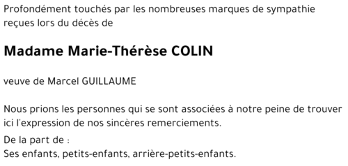 Marie-Thérèse COLIN