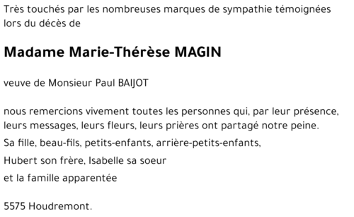 Marie-Thérèse MAGIN