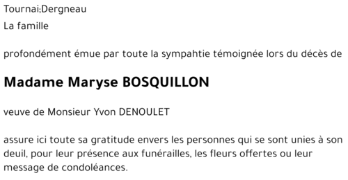 Maryse BOSQUILLON