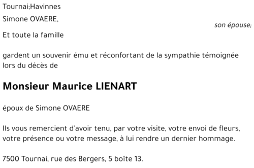 Maurice LIENART