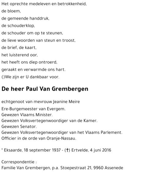 Paul Van Grembergen