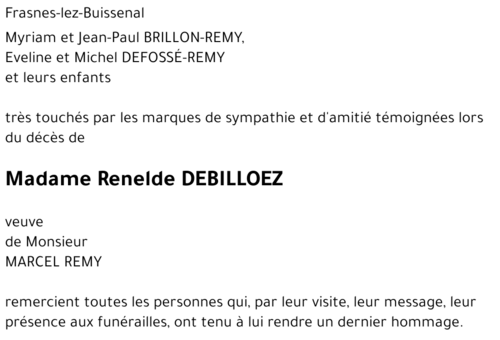 Renelde DEBILLOEZ