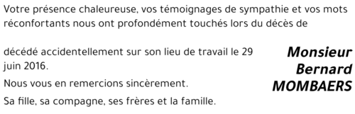 Bernard MOMBAERS