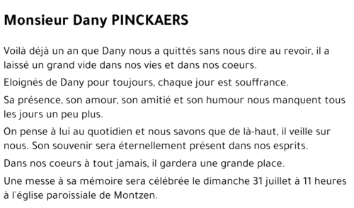 Dany PINCKAERS