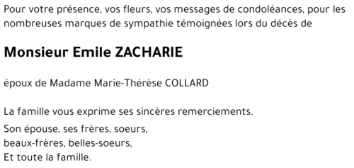 Emile ZACHARIE