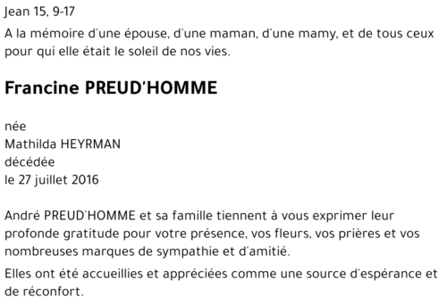 Francine PREUD'HOMME