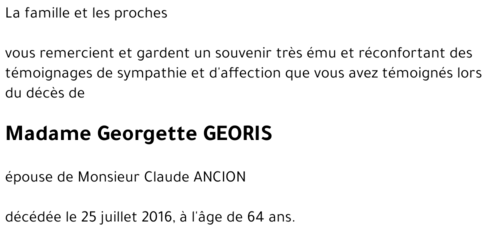 Georgette GEORIS