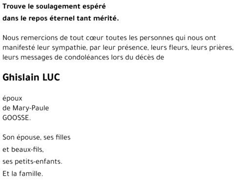 Ghislain LUC
