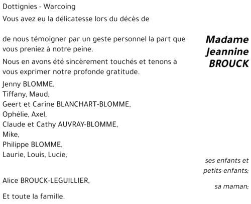 Jeannine BROUCK