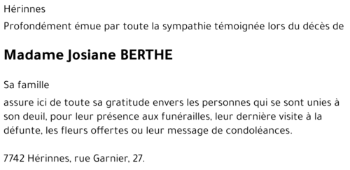 Josiane BERTHE
