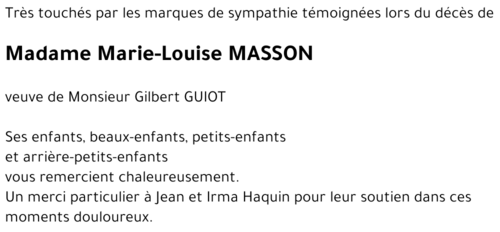 Marie-Louise MASSON