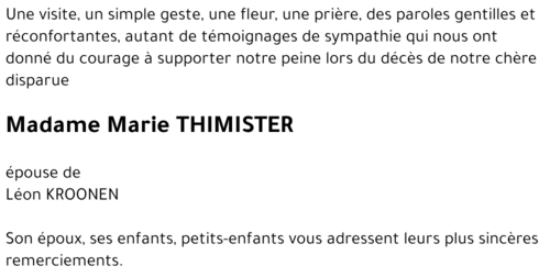 Marie THIMISTER