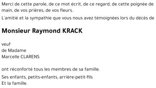 Raymond KRACK