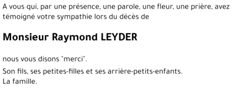 Raymond LEYDER