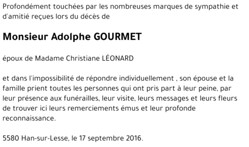 Adolphe GOURMET