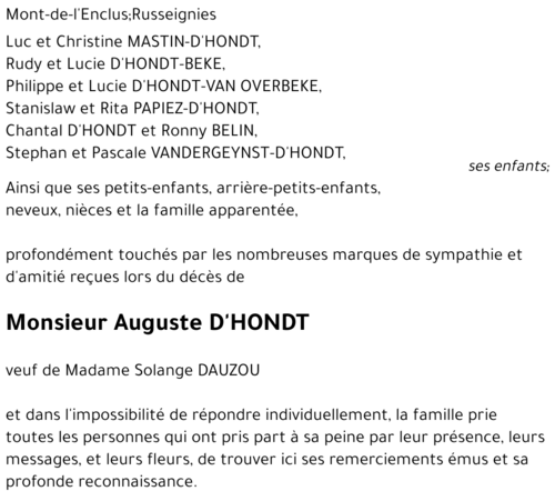Auguste D'HONDT