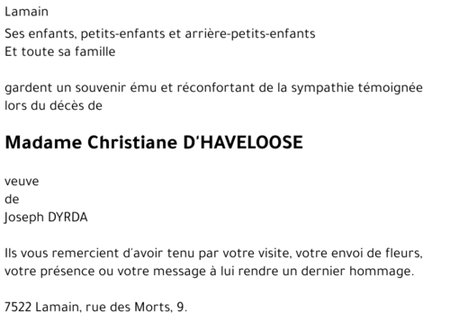 Christiane D'HAVELOOSE