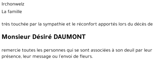 Désiré DAUMONT