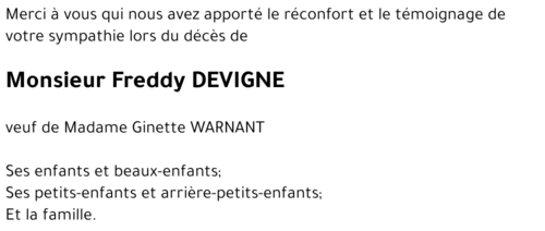 Freddy DEVIGNE