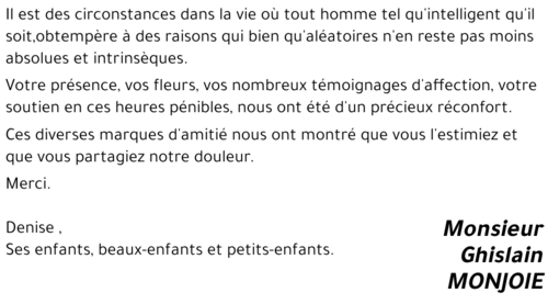 Ghislain MONJOIE