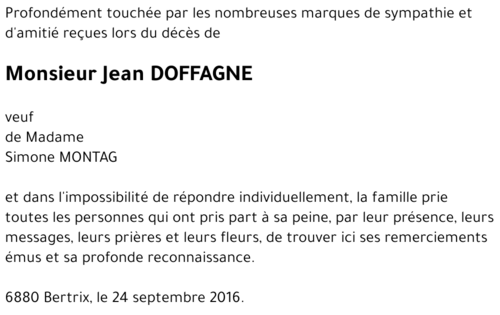 Jean DOFFAGNE