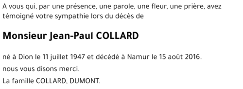 Jean-Paul COLLARD