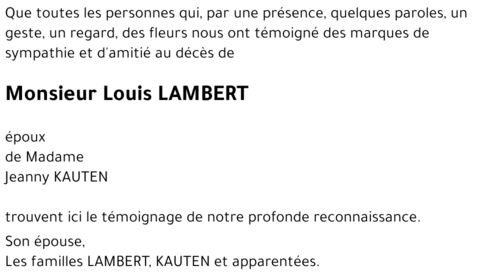 Louis LAMBERT