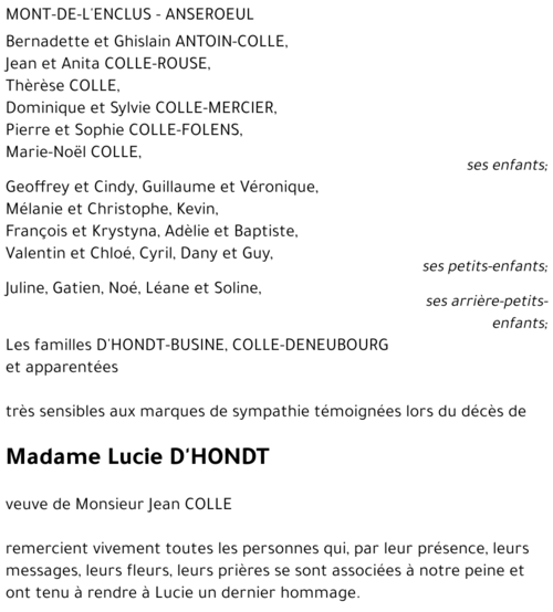 Lucie D'HONDT