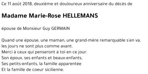 Marie-rose HELLEMANS