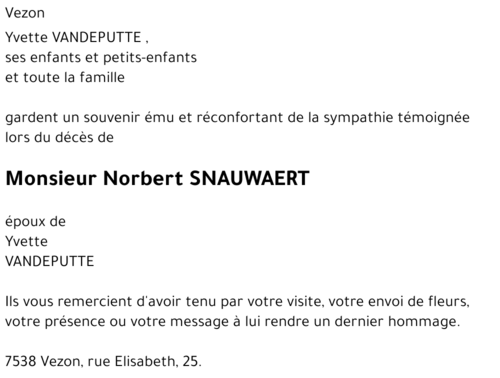 Norbert SNAUWAERT