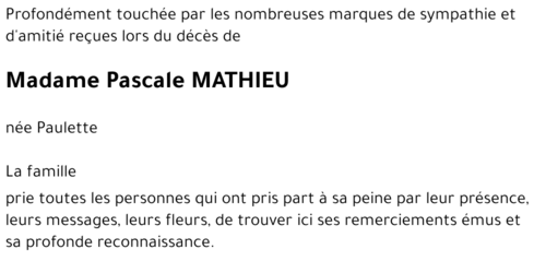 Pascale MATHIEU