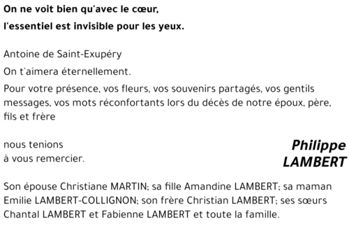 Philippe LAMBERT
