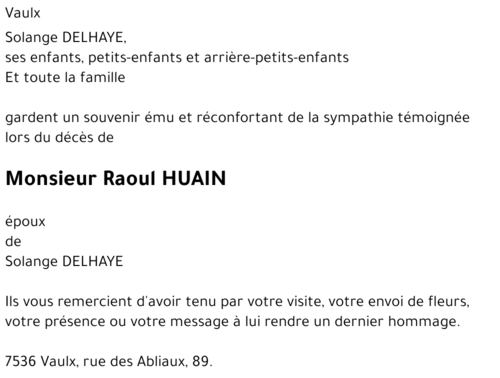 Raoul HUAIN