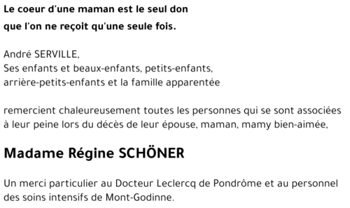 SCHÔNER Régine