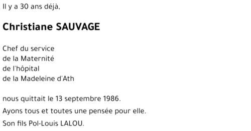 Christiane SAUVAGE