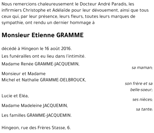 Etienne GRAMME