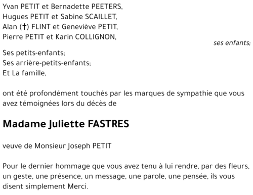 Juliette FASTRES