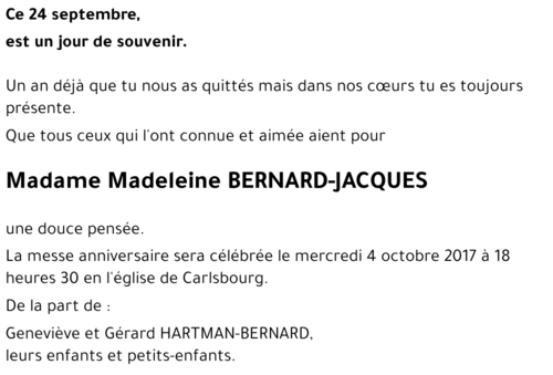 Madeleine JACQUES