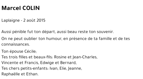 Marcel COLIN