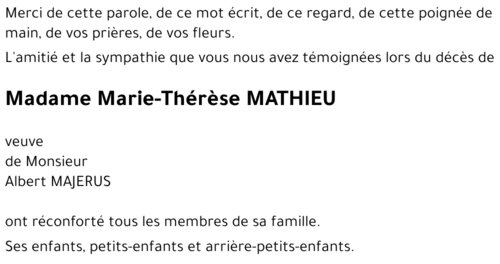 Marie-Thérèse MATHIEU