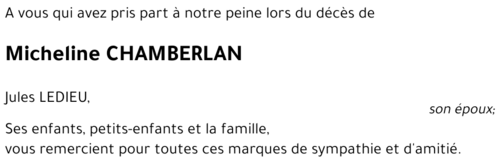 Micheline CHAMBERLAN