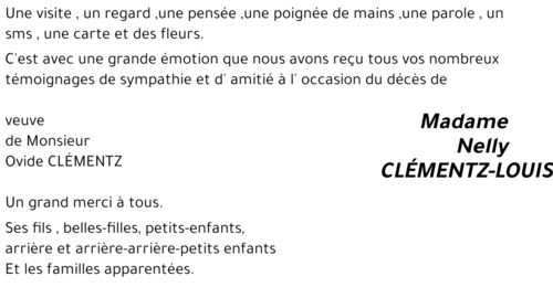 Nelly CLÉMENTZ-LOUIS